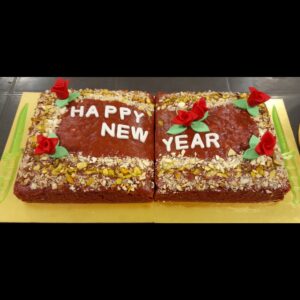 new year diary dry cake